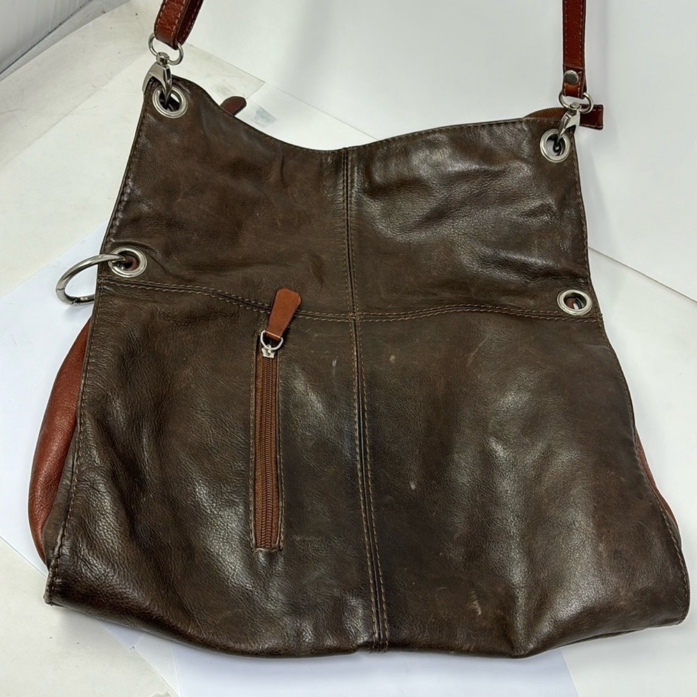 LAVORAZIONE ARTIGIANALE leather brown bag Vintage